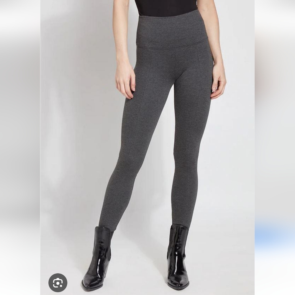 Lyssé Center Seam Leggings Charcoal Gray Size M NWT High Rise Pull-On Slim Fit